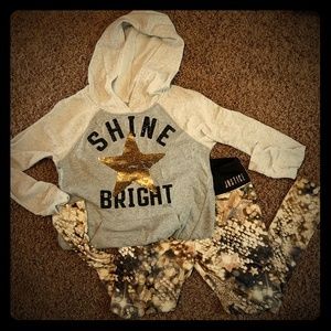 Justice hoodie and leggings outfit set -size 12/14